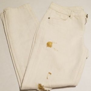 Tahari, Jean's sz 2, white and gold